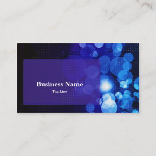 Blue Circles Background Busines Card
