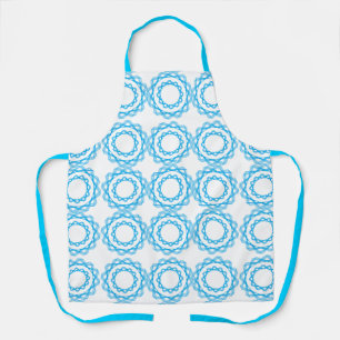 Blue Circles Geometric Apron
