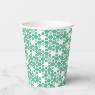Blue Circles Geometric Pattern Paper Cup