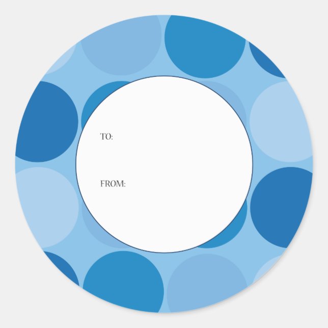 Blue Circles Gift Tag (Front)