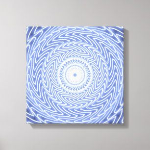 Blue circles swirl pattern canvas print
