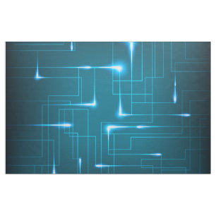 Blue circuit board design fabric