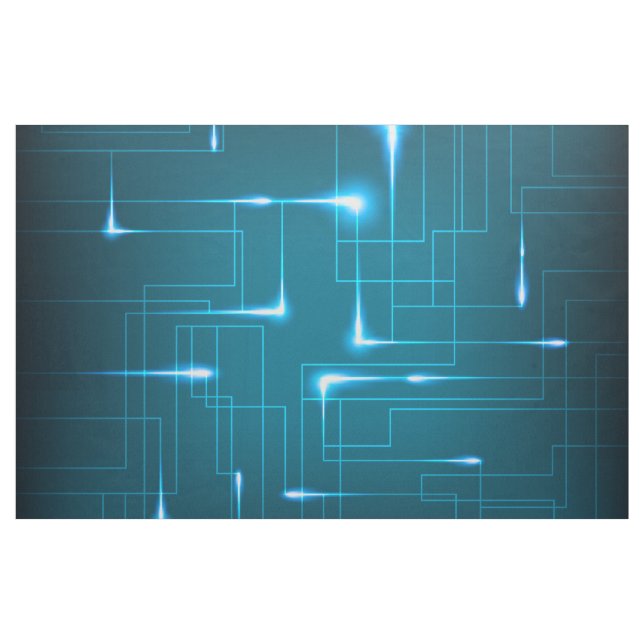 Blue circuit board design fabric (Yard)