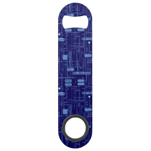 Blue Circuit Board Pattern  (Front)