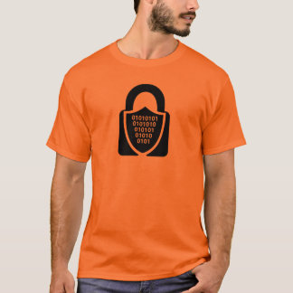 Blue Circular Cybersecurity Cipher Icon T-Shirt