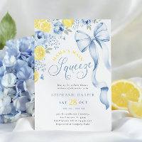 Blue Citrus Baby Shower Invitation