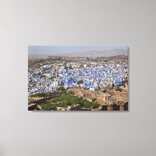 Blue City viewed from Mehrangarh Fort / Jodhpur, Canvas Print