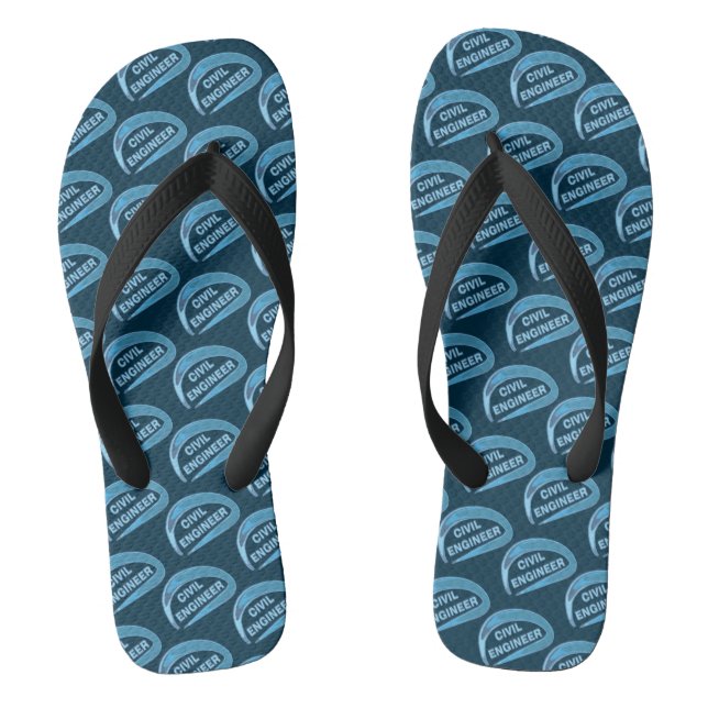 Blue Civil Engineer Jandals (Footbed)