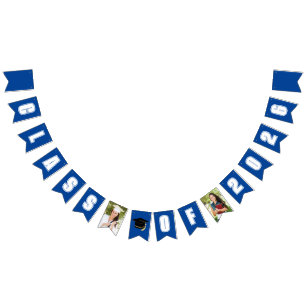 Blue Class of 2026 Graduate Photo Graduation Party Bunting