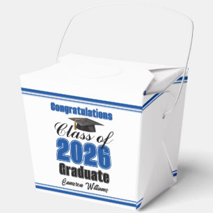 Blue Class of 2026 Graduation Party Fortune Favour Box