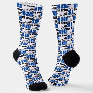 Blue Class of 2026 Graduation Socks
