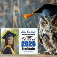 Blue Class of 2026 Photo Graduation Party