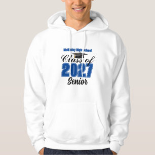 Blue Class of 2027 Senior Custom High School Hoodie