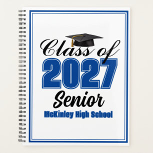 Blue Class of 2027 Senior Custom High School Planner