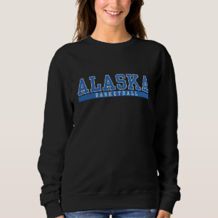 blue classic Alaska Basketball retro sporty  Sweatshirt