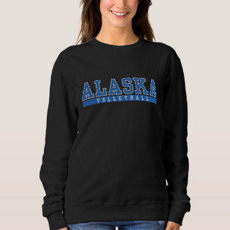 blue classic Alaska Volleyball retro sporty AK Sweatshirt