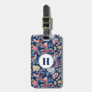 Blue Classic Chinoiserie Luggage Tag