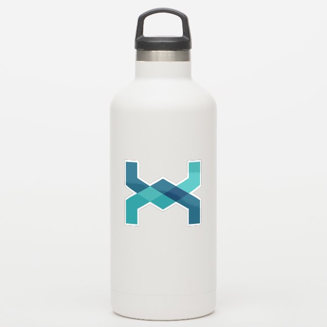 Blue Classic Letter X Monogram (Waterbottle)