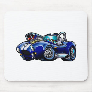 Blue classic muscle car Choose background color Mouse Pad
