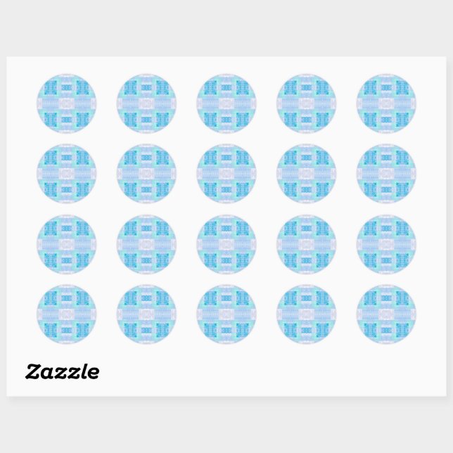 Blue Classic Round Sticker (Sheet)