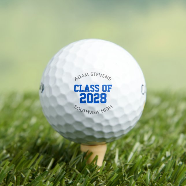 Blue Classic Varsity Graduate Class Gift  Golf Balls (Insitu Tee)
