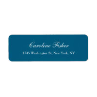 Blue Classical Handwriting Plain Simple Mailing