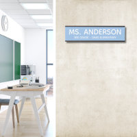 Blue Classroom Door Sign