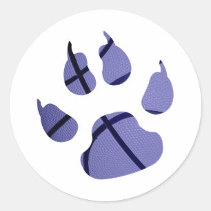 Blue Claw Classic Round Sticker