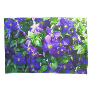 Blue Clematis Pillow Case
