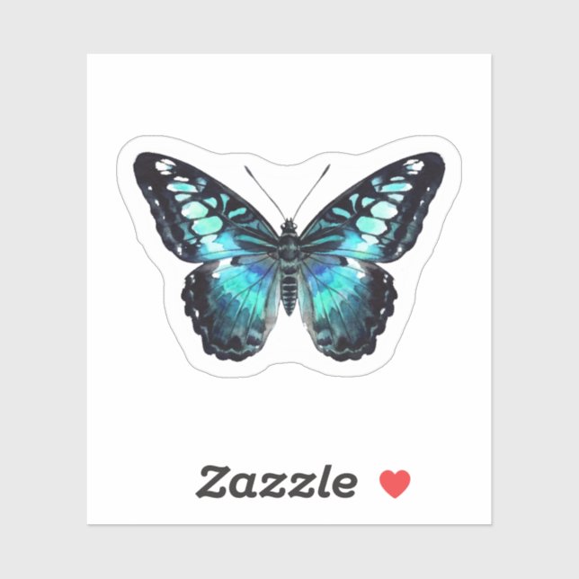 Blue Clipper Butterfly Sticker | Watercolor (Sheet)