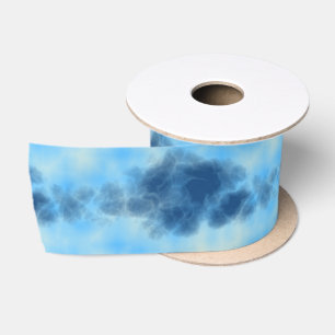 Blue Cloud art Satin Ribbon