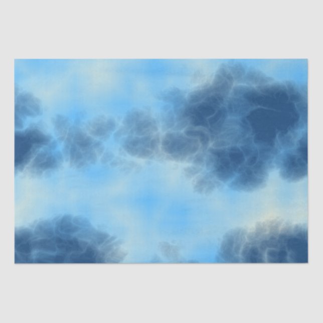 Blue Cloud art  Tissue Paper (Front)