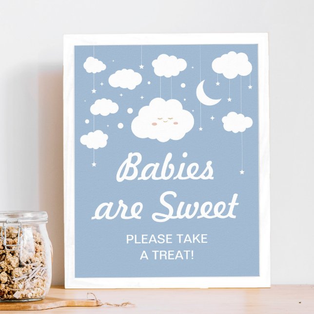 Blue Cloud Baby Shower Favour Poster (Creator Uploaded)