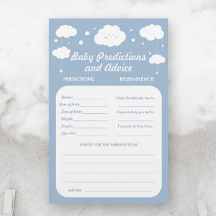 Blue Cloud Baby Shower Predictions Game