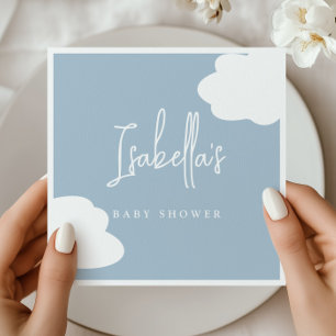 Blue Cloud Baby Shower Sky Napkin