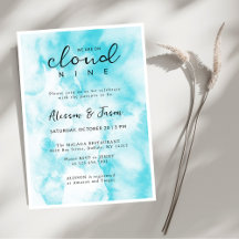 Blue Cloud Nine Modern Stylish Baby Shower