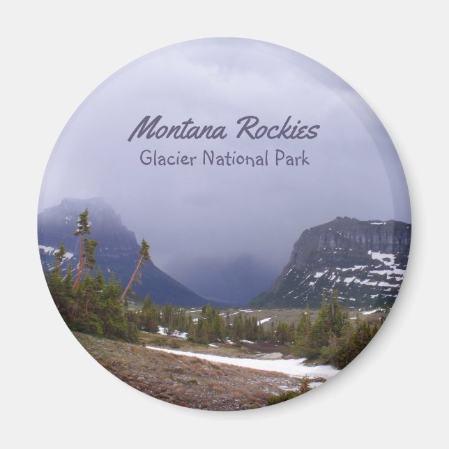 Blue Cloud over Montana Rockies Photo Magnet (Front)