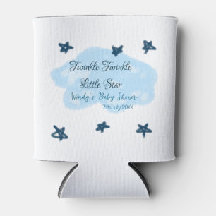 Blue clouds twinkle Twinkle Little Star baby showe Can Cooler
