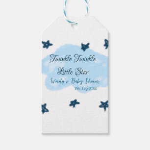 Blue clouds twinkle Twinkle Little Star baby showe Gift Tags