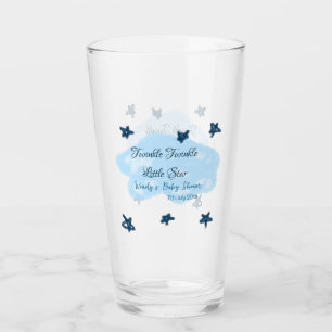 Blue clouds twinkle Twinkle Little Star baby showe Glass
