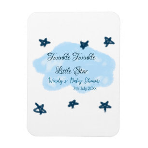 Blue clouds twinkle Twinkle Little Star baby showe Magnet