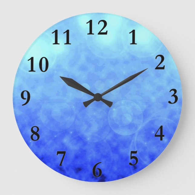 Blue Clouds Wall Clock (Front)