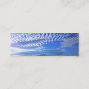 blue cloudy sky bookmark mini business card