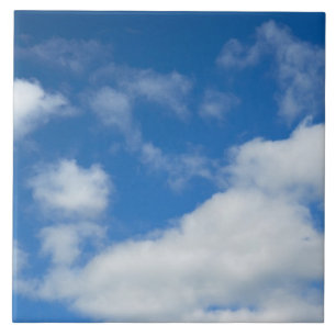 Blue cloudy sky Ceramic Tile