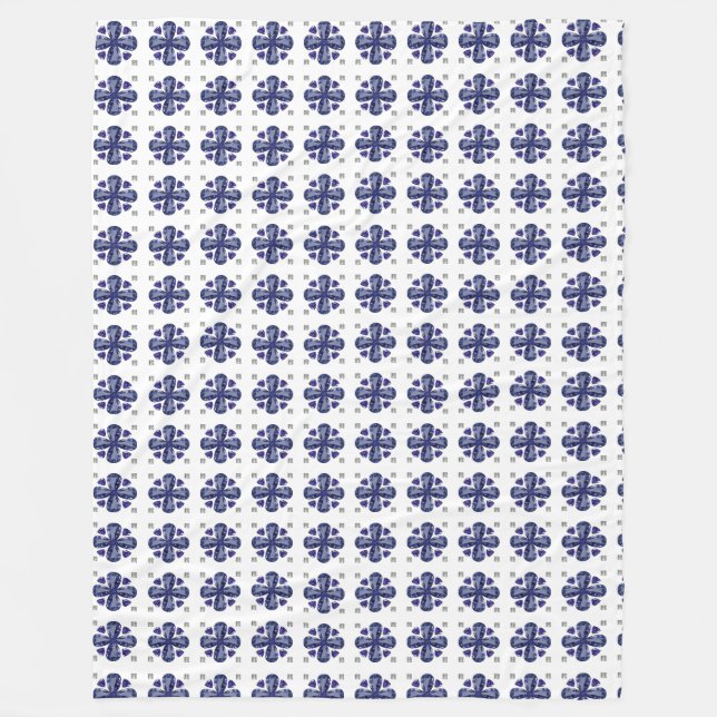Blue Clover Fleece Blanket (Front)