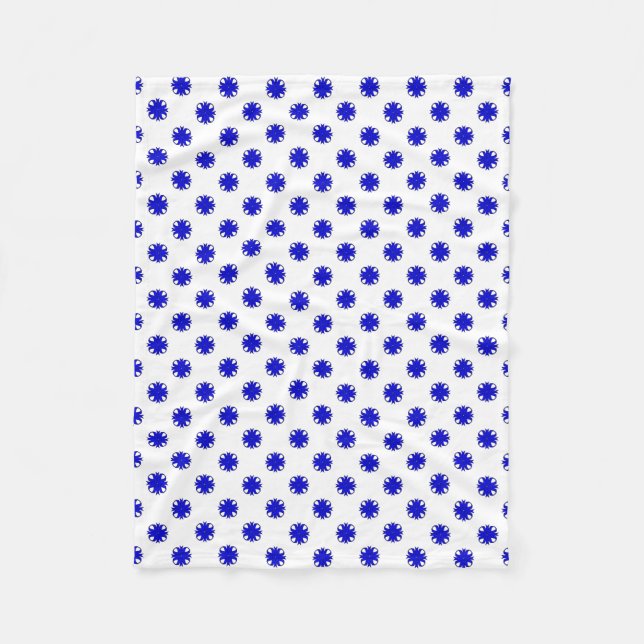 Blue Clover Ribbon by Kenneth Yoncich Fleece Blanket (Front)