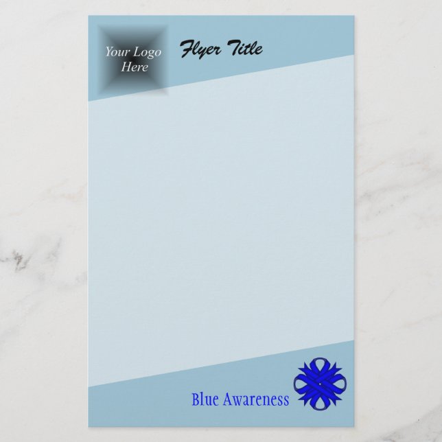Blue Clover Ribbon by Kenneth Yoncich Flyer (Front)