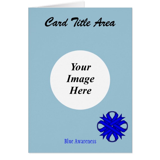 Blue Clover Ribbon Template by Kenneth Yoncich (Front)