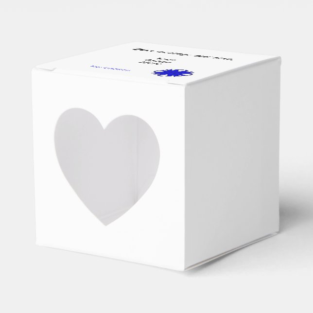 Blue Clover Ribbon Template by Kenneth Yoncich Favour Box (Front Side)