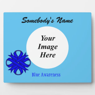 Blue Clover Ribbon Template by Kenneth Yoncich Plaque